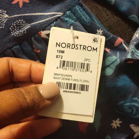 Tucker + Tate 2piece set, Navy denim Fungi floral, nwt - Picture 4 of 6